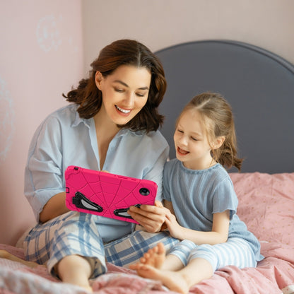 For Samsung Galaxy Tab A9 Spider Silicone Hybrid PC Shockproof Tablet Case(Strawberry Black) by buy2fix