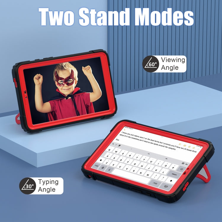 For Samsung Galaxy Tab A9 Spider Silicone Hybrid PC Shockproof Tablet Case(Black Red) by buy2fix