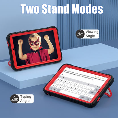 For Samsung Galaxy Tab A9 Spider Silicone Hybrid PC Shockproof Tablet Case(Black Red) by buy2fix