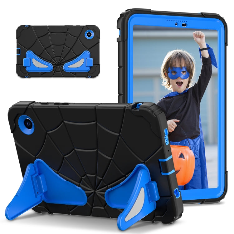 For Samsung Galaxy Tab A9 Spider Silicone Hybrid PC Shockproof Tablet Case(Black Blue) by buy2fix