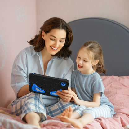 For Samsung Galaxy Tab A9 Spider Silicone Hybrid PC Shockproof Tablet Case(Black Blue) by buy2fix