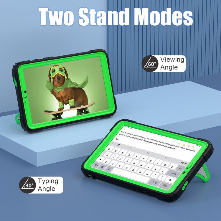 For Samsung Galaxy Tab A9 Spider Silicone Hybrid PC Shockproof Tablet Case(Black Green) by buy2fix