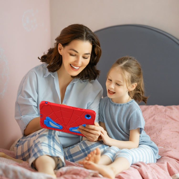 For Samsung Galaxy Tab A9 Spider Silicone Hybrid PC Shockproof Tablet Case(Red Blue) by buy2fix