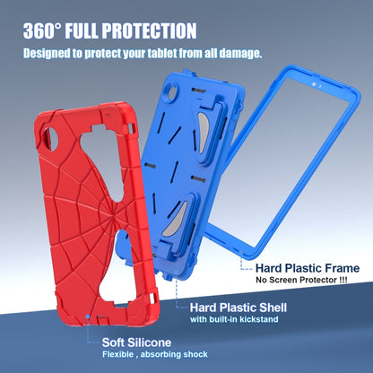 For Samsung Galaxy Tab A9 Spider Silicone Hybrid PC Shockproof Tablet Case(Red Blue) by buy2fix