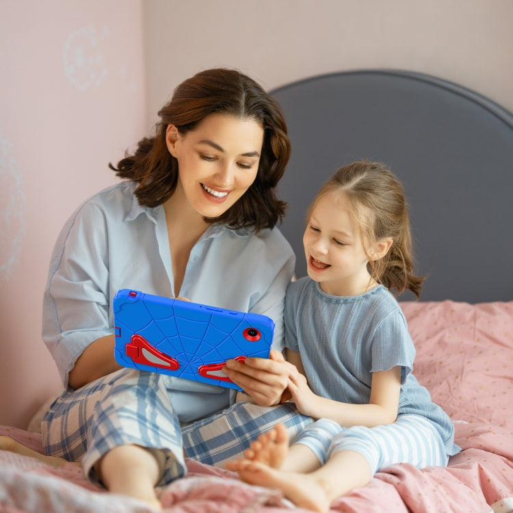 For Samsung Galaxy Tab A9 Spider Silicone Hybrid PC Shockproof Tablet Case(Blue Red) by buy2fix