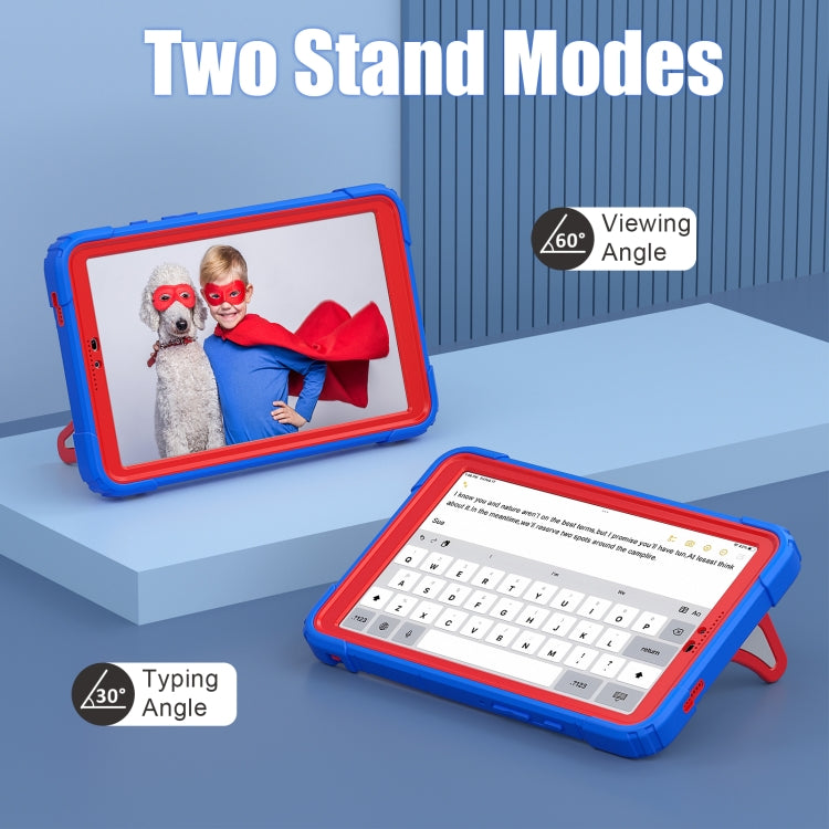 For Samsung Galaxy Tab A9 Spider Silicone Hybrid PC Shockproof Tablet Case(Blue Red) by buy2fix