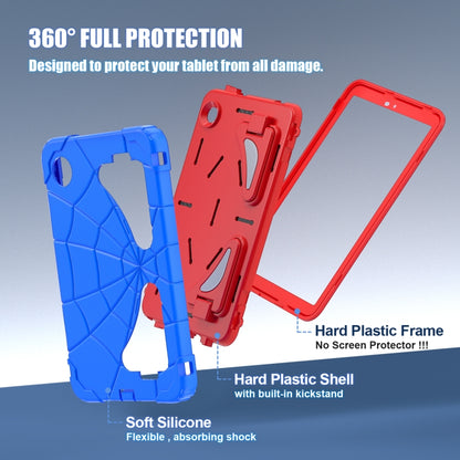 For Samsung Galaxy Tab A9 Spider Silicone Hybrid PC Shockproof Tablet Case(Blue Red) by buy2fix