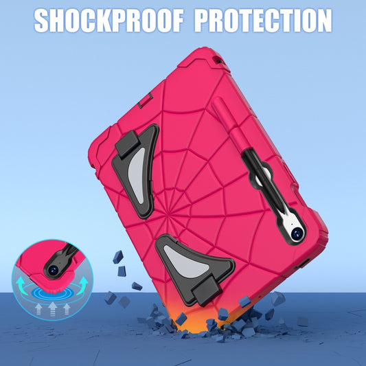 For Samsung Galaxy S9 FE / S8 / S7 Spider Silicone Hybrid PC Shockproof Tablet Case(Strawberry Black) by buy2fix