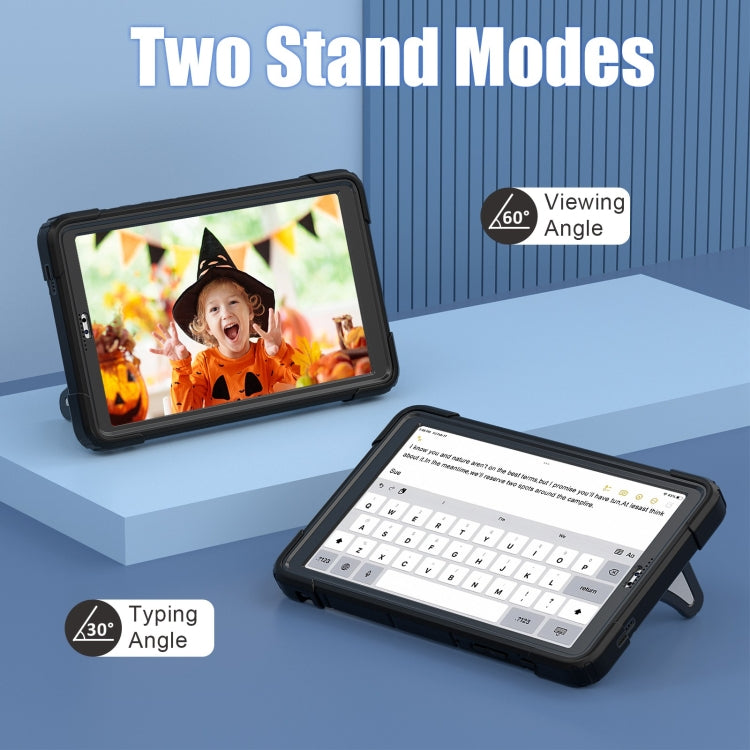 For Samsung Galaxy Tab A7 Lite T220 Spider Silicone Hybrid PC Shockproof Tablet Case(Black) by buy2fix