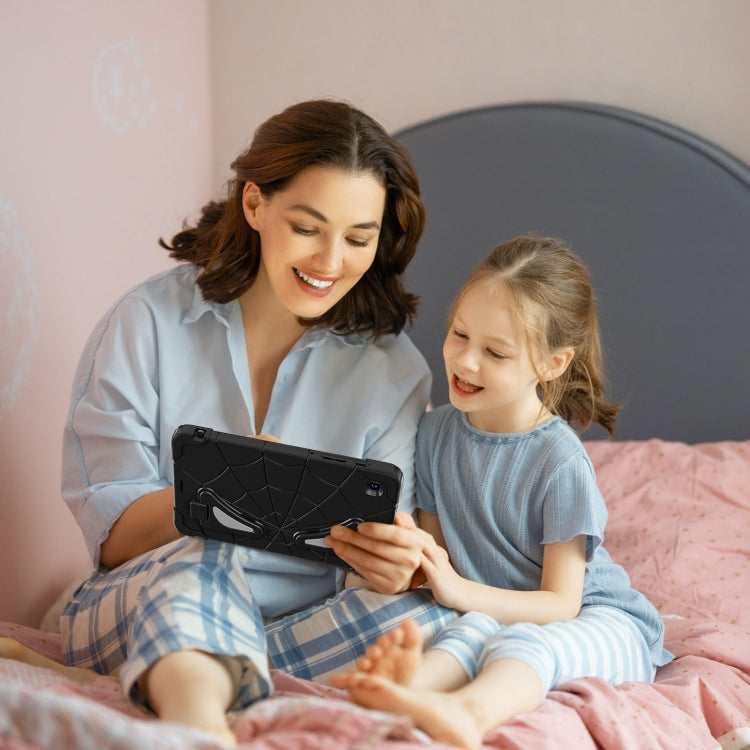 For Samsung Galaxy Tab A7 Lite T220 Spider Silicone Hybrid PC Shockproof Tablet Case(Black) by buy2fix