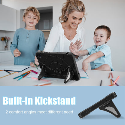 For Samsung Galaxy Tab A7 Lite T220 Spider Silicone Hybrid PC Shockproof Tablet Case(Black) by buy2fix