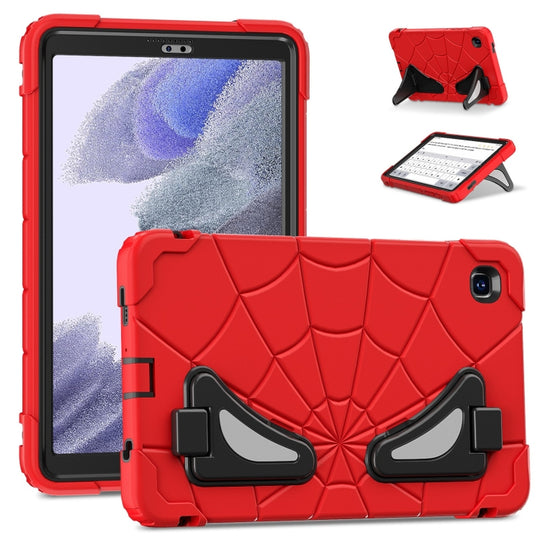 For Samsung Galaxy Tab A7 Lite T220 Spider Silicone Hybrid PC Shockproof Tablet Case(Red Black)