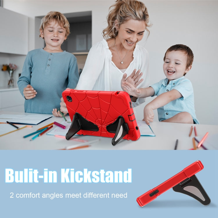 For Samsung Galaxy Tab A7 Lite T220 Spider Silicone Hybrid PC Shockproof Tablet Case(Red Black) by buy2fix