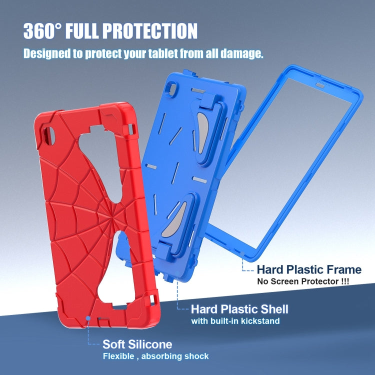 For Samsung Galaxy Tab A7 Lite T220 Spider Silicone Hybrid PC Shockproof Tablet Case(Red Blue) by buy2fix