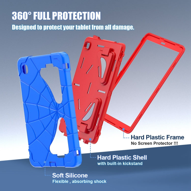 For Samsung Galaxy Tab A7 Lite T220 Spider Silicone Hybrid PC Shockproof Tablet Case(Blue Red) by buy2fix