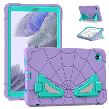 For Samsung Galaxy Tab A7 Lite T220 Spider Silicone Hybrid PC Shockproof Tablet Case(Purple Green) by buy2fix