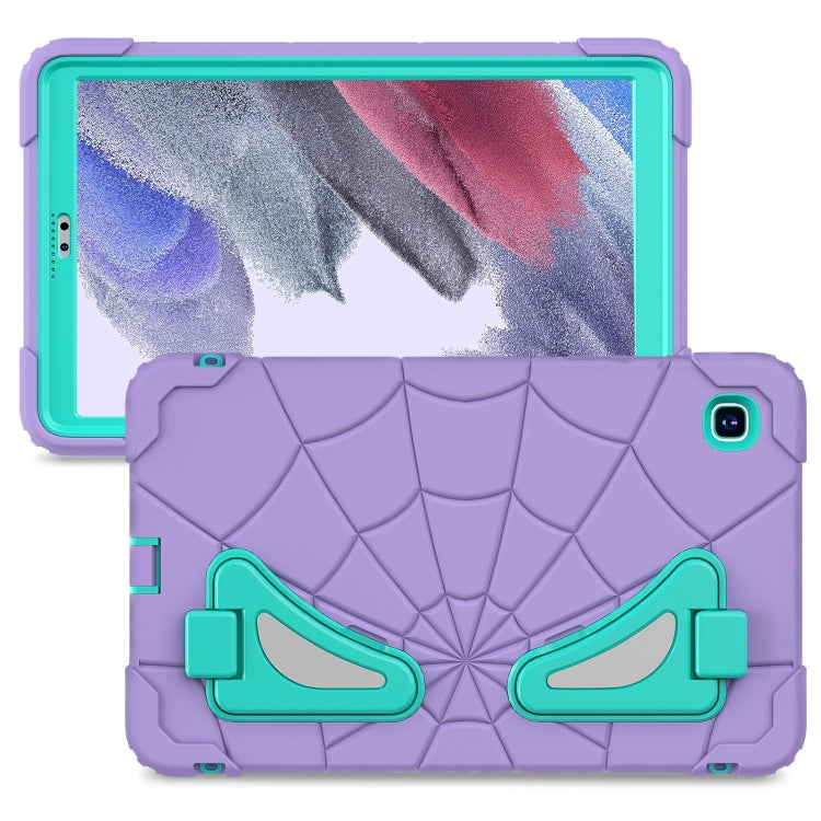 For Samsung Galaxy Tab A7 Lite T220 Spider Silicone Hybrid PC Shockproof Tablet Case(Purple Green) by buy2fix