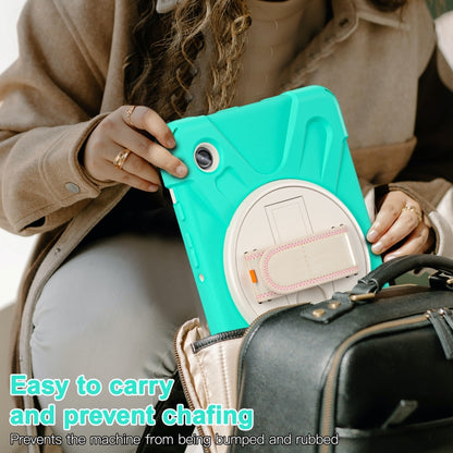 For Samsung Galaxy Tab A9 Rotary Handle Grab TPU + PC Tablet Case(Green) - Galaxy Tab A9 by buy2fix | Online Shopping UK | buy2fix
