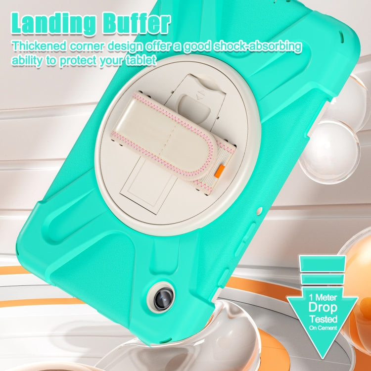 For Samsung Galaxy Tab A9 Rotary Handle Grab TPU + PC Tablet Case(Green) - Galaxy Tab A9 by buy2fix | Online Shopping UK | buy2fix