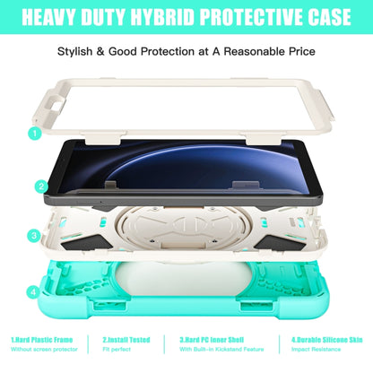 For Samsung Galaxy Tab A9 Rotary Handle Grab TPU + PC Tablet Case(Green) - Galaxy Tab A9 by buy2fix | Online Shopping UK | buy2fix
