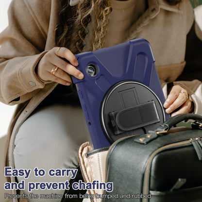 For Samsung Galaxy Tab A9 Rotary Handle Grab TPU + PC Tablet Case(Navy Blue) - Galaxy Tab A9 by buy2fix | Online Shopping UK | buy2fix
