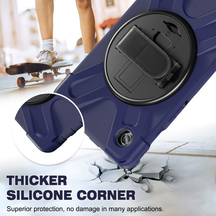 For Samsung Galaxy Tab A9 Rotary Handle Grab TPU + PC Tablet Case(Navy Blue) - Galaxy Tab A9 by buy2fix | Online Shopping UK | buy2fix