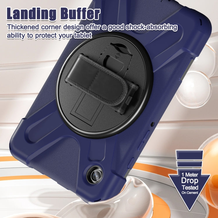 For Samsung Galaxy Tab A9 Rotary Handle Grab TPU + PC Tablet Case(Navy Blue) - Galaxy Tab A9 by buy2fix | Online Shopping UK | buy2fix