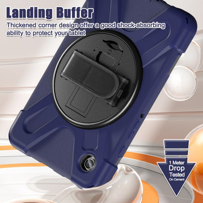 For Samsung Galaxy Tab A9 Rotary Handle Grab TPU + PC Tablet Case(Navy Blue) - Galaxy Tab A9 by buy2fix | Online Shopping UK | buy2fix
