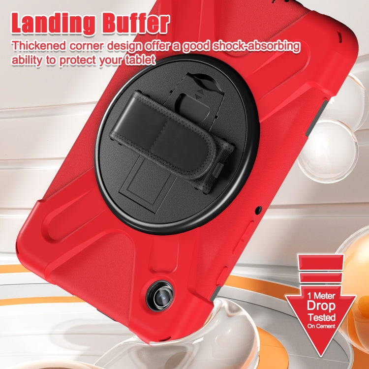 For Samsung Galaxy Tab A9 Rotary Handle Grab TPU + PC Tablet Case(Red) - Galaxy Tab A9 by buy2fix | Online Shopping UK | buy2fix