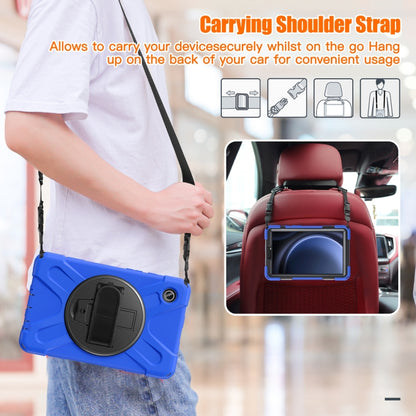 For Samsung Galaxy Tab A9 Rotary Handle Grab TPU + PC Tablet Case(Blue) - Galaxy Tab A9 by buy2fix | Online Shopping UK | buy2fix