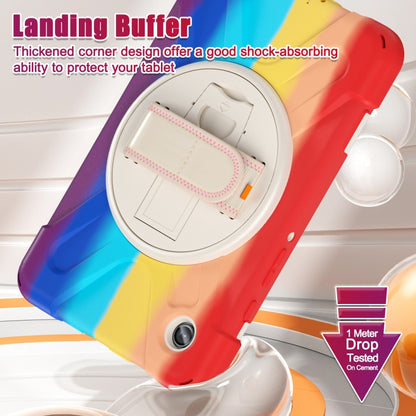 For Samsung Galaxy Tab A9 Rotary Handle Grab TPU + PC Tablet Case(Colorful Red) - Galaxy Tab A9 by buy2fix | Online Shopping UK | buy2fix