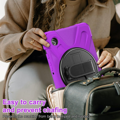 For Samsung Galaxy Tab A9 Rotary Handle Grab TPU + PC Tablet Case(Purple) - Galaxy Tab A9 by buy2fix | Online Shopping UK | buy2fix