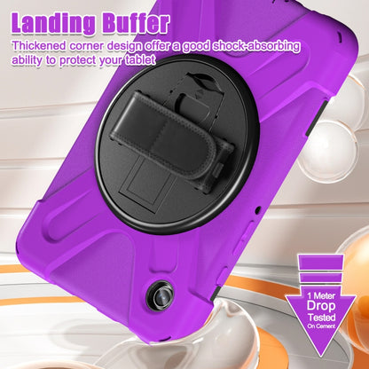 For Samsung Galaxy Tab A9 Rotary Handle Grab TPU + PC Tablet Case(Purple) - Galaxy Tab A9 by buy2fix | Online Shopping UK | buy2fix