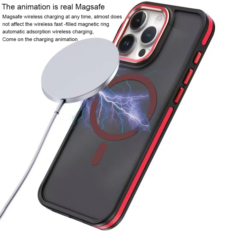 For iPhone 12 Pro Max Two-color Frosted MagSafe Magnetic Phone Case(Grey) - iPhone 12 Pro Max Cases by buy2fix | Online Shopping UK | buy2fix