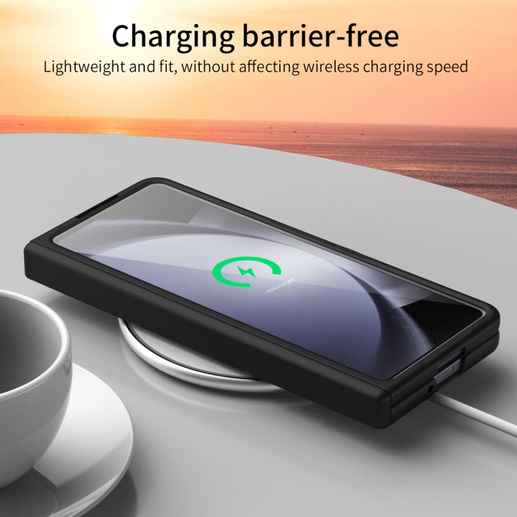 For Samsung Galaxy Z Fold5 Extraordinary Series Hinged Folding Full Phone Case(Black) - Galaxy Z Fold5 Cases by buy2fix | Online Shopping UK | buy2fix