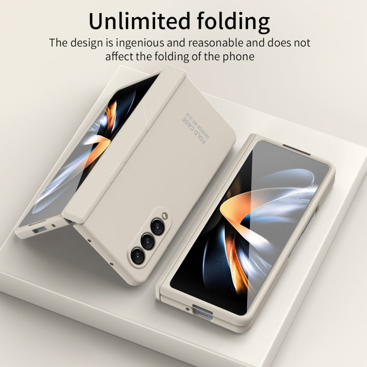 For Samsung Galaxy Z Fold4 5G Extraordinary Series Hinged Folding Full Phone Case(White) - Galaxy Z Fold4 5G Cases by buy2fix | Online Shopping UK | buy2fix