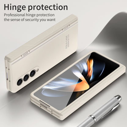For Samsung Galaxy Z Fold4 5G Extraordinary Series Hinged Folding Full Phone Case(White) - Galaxy Z Fold4 5G Cases by buy2fix | Online Shopping UK | buy2fix