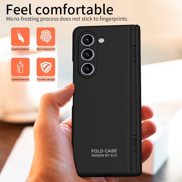 For Samsung Galaxy Z Fold5 Extraordinary Series Hinged Folding Full Phone Case with Pen Slot & Stylus(Black) - Galaxy Z Fold5 Cases by buy2fix | Online Shopping UK | buy2fix