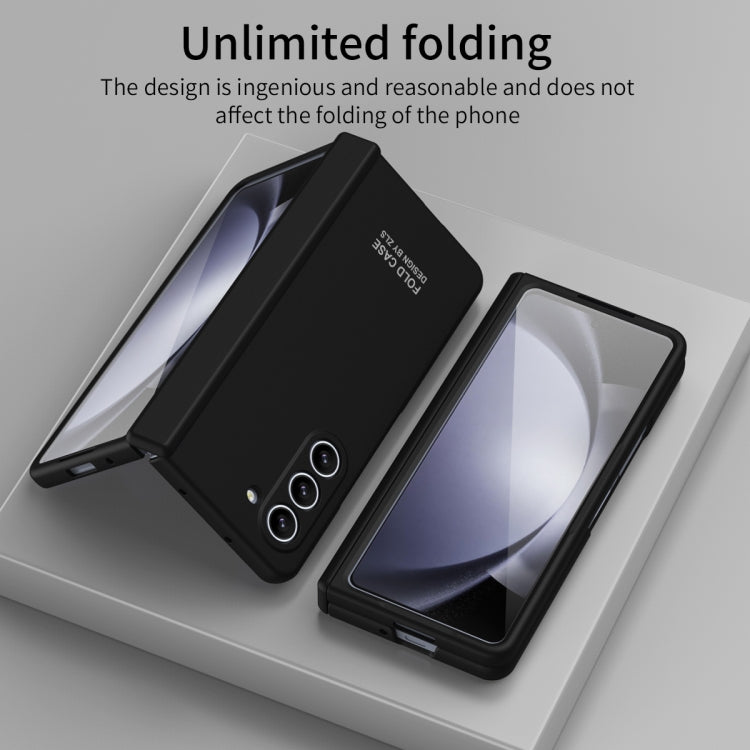 For Samsung Galaxy Z Fold5 Extraordinary Series Hinged Folding Full Phone Case with Pen Slot & Stylus(Black) - Galaxy Z Fold5 Cases by buy2fix | Online Shopping UK | buy2fix