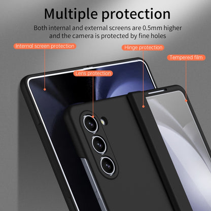 For Samsung Galaxy Z Fold5 Extraordinary Series Hinged Folding Full Phone Case with Pen Slot & Stylus(Black) - Galaxy Z Fold5 Cases by buy2fix | Online Shopping UK | buy2fix