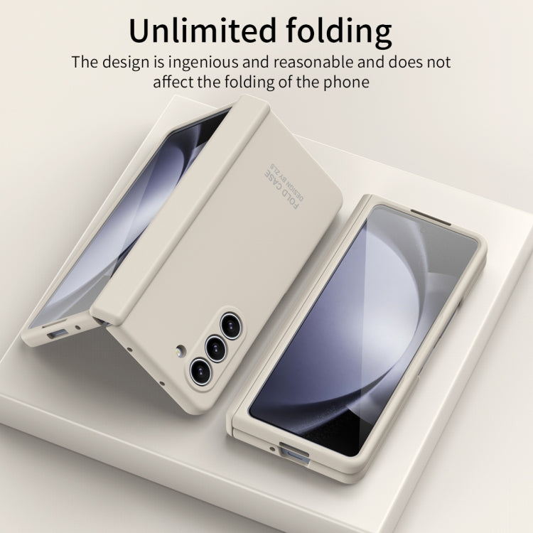 For Samsung Galaxy Z Fold5 Extraordinary Series Hinged Folding Full Phone Case with Pen Slot & Stylus(White) - Galaxy Z Fold5 Cases by buy2fix | Online Shopping UK | buy2fix