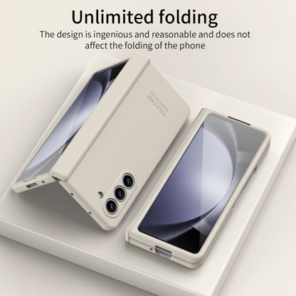 For Samsung Galaxy Z Fold5 Extraordinary Series Hinged Folding Full Phone Case with Pen Slot & Stylus(White) - Galaxy Z Fold5 Cases by buy2fix | Online Shopping UK | buy2fix