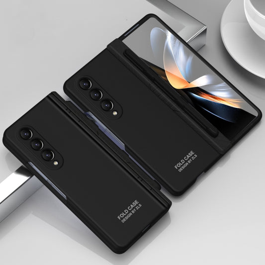 For Samsung Galaxy Z Fold4 5G Extraordinary Series Hinged Folding Full Phone Case with Pen Slot & Stylus(Black) - Galaxy Z Fold4 5G Cases by buy2fix | Online Shopping UK | buy2fix
