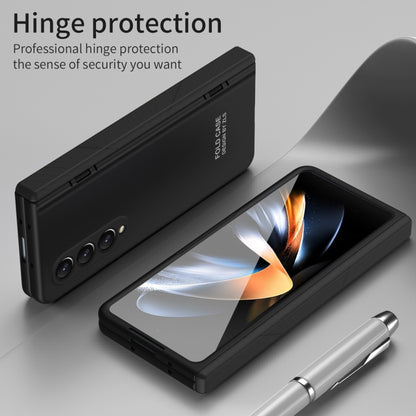 For Samsung Galaxy Z Fold4 5G Extraordinary Series Hinged Folding Full Phone Case with Pen Slot & Stylus(Black) - Galaxy Z Fold4 5G Cases by buy2fix | Online Shopping UK | buy2fix