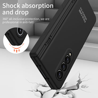 For Samsung Galaxy Z Fold4 5G Extraordinary Series Hinged Folding Full Phone Case with Pen Slot & Stylus(Black) - Galaxy Z Fold4 5G Cases by buy2fix | Online Shopping UK | buy2fix