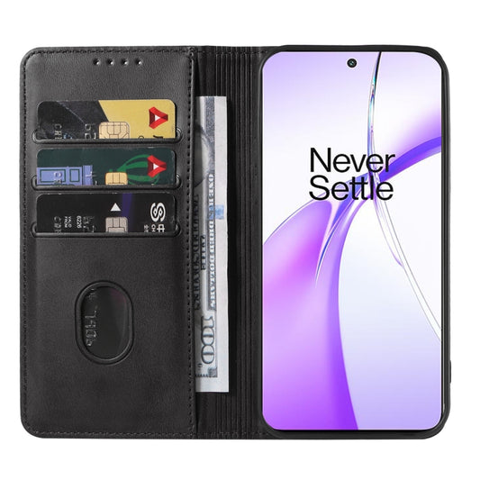 For OnePlus Ace 3V Magnetic Closure Leather Phone Case(Black) by buy2fix