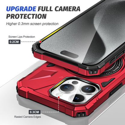 For iPhone 12/12 Pro MagSafe Magnetic Shockproof Phone Case with Ring Holder(Red) - iPhone 12 / 12 Pro Cases by buy2fix | Online Shopping UK | buy2fix