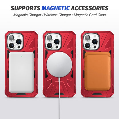 For iPhone 12/12 Pro MagSafe Magnetic Shockproof Phone Case with Ring Holder(Red) - iPhone 12 / 12 Pro Cases by buy2fix | Online Shopping UK | buy2fix