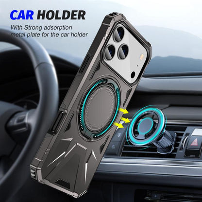 For iPhone 17 Pro Max MagSafe Magnetic Shockproof Phone Case with Ring Holder(Dark Grey) - iPhone 17 Pro Max Cases by buy2fix | Online Shopping UK | buy2fix