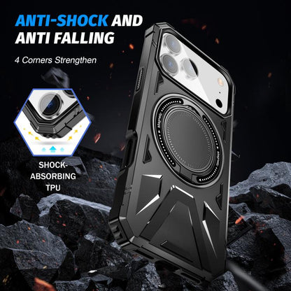 For iPhone 17 Pro MagSafe Magnetic Shockproof Phone Case with Ring Holder(Black) - iPhone 17 Pro Cases by buy2fix | Online Shopping UK | buy2fix